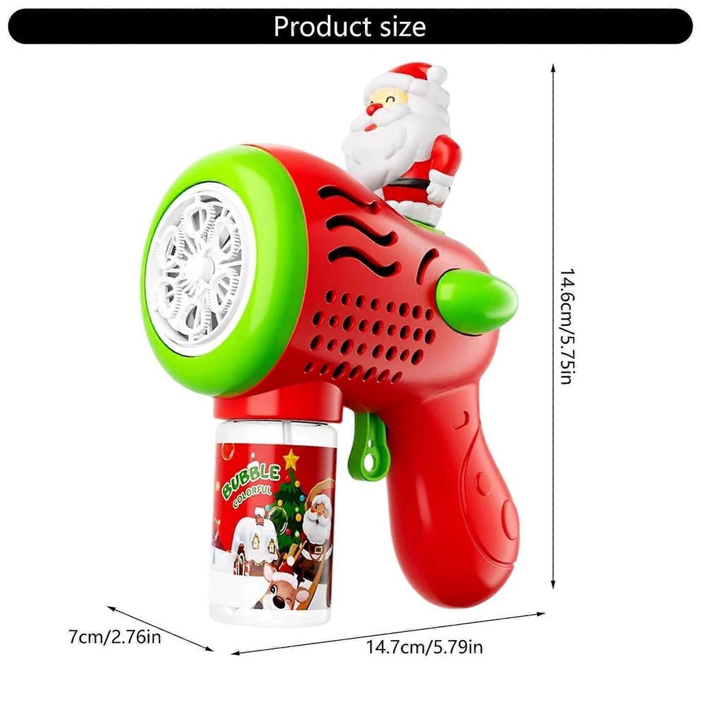 Bubble Guns with Automatic Blowing Bubbling Santa Shape Perfect for Outdoor Activities Bubble Blasting Guns for Kids Red