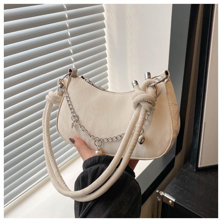 2025 New Versatile Women's Bag Exquisite Foreign Style Chain Solid Color Casual Simple Fashion Women's Shoulder Messenger Bag