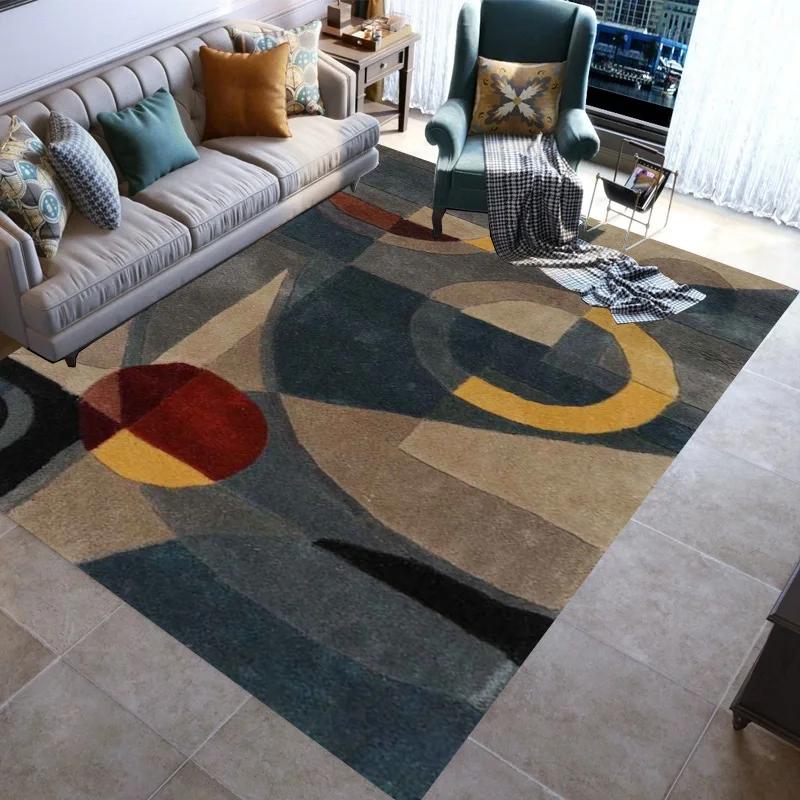 Fashionable Stylish Geometric Lines Washable Modern 3D Printing Carpet Mat Living Room Bedroom Toilets Rugs Area Rug