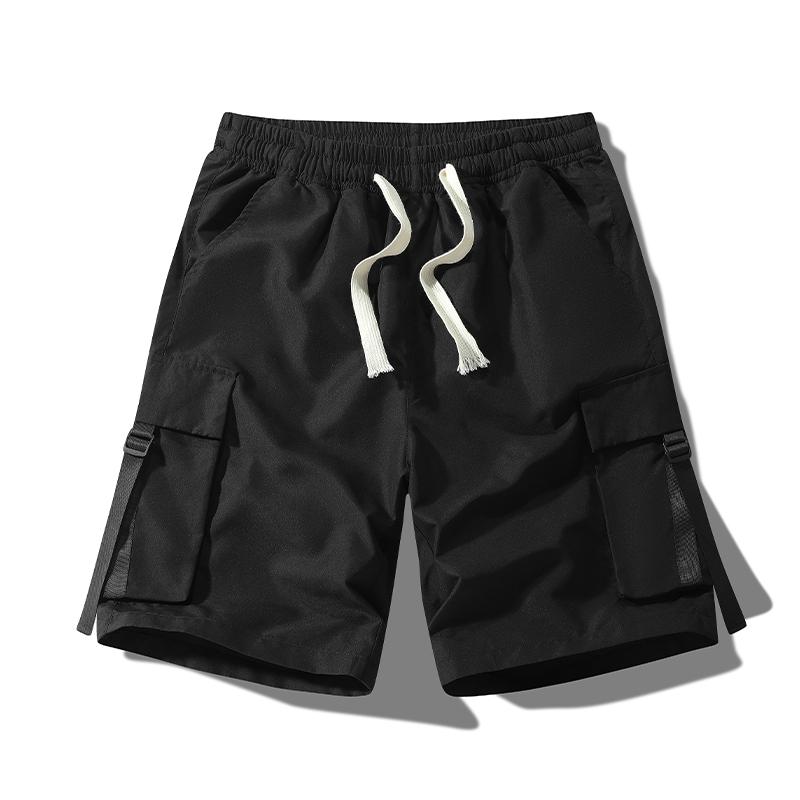 

Summer Men s Five Inch Quick Drying Pants, Casual Pants, Loose Fit Sports Pants XXXL чёрный