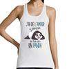 Women's Tank Top - From Love To Give - Panda - Cotton - Round Neck - White