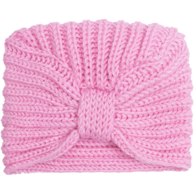 Autumn and Winter New Baby Solid Color Wool Hat, Children's Creative Knotted Pullover Hat, Baby Hat