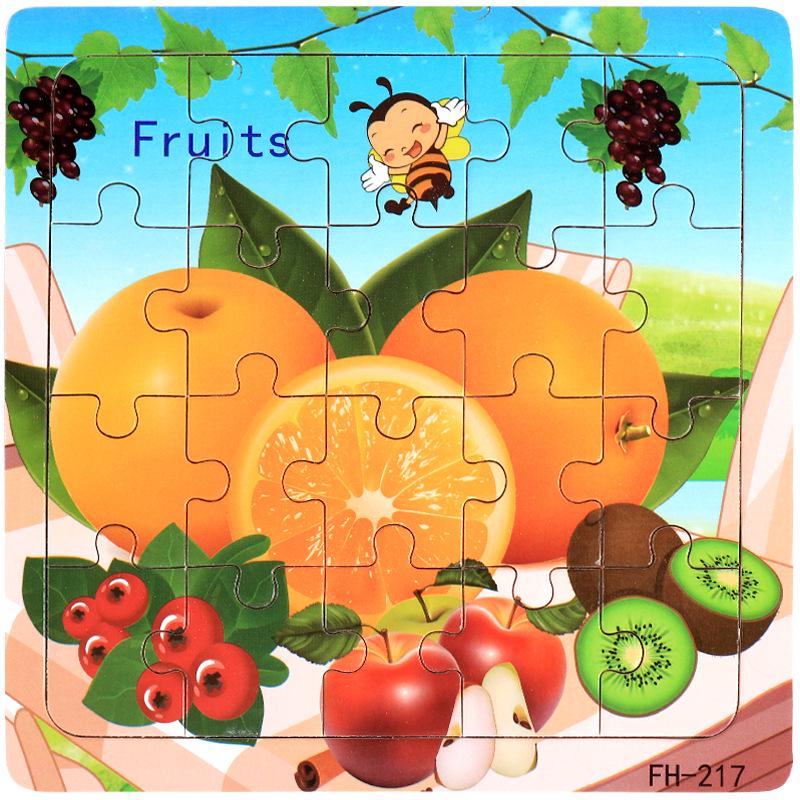 20-Piece Wooden Kids' Puzzle Board - Cartoon Animals