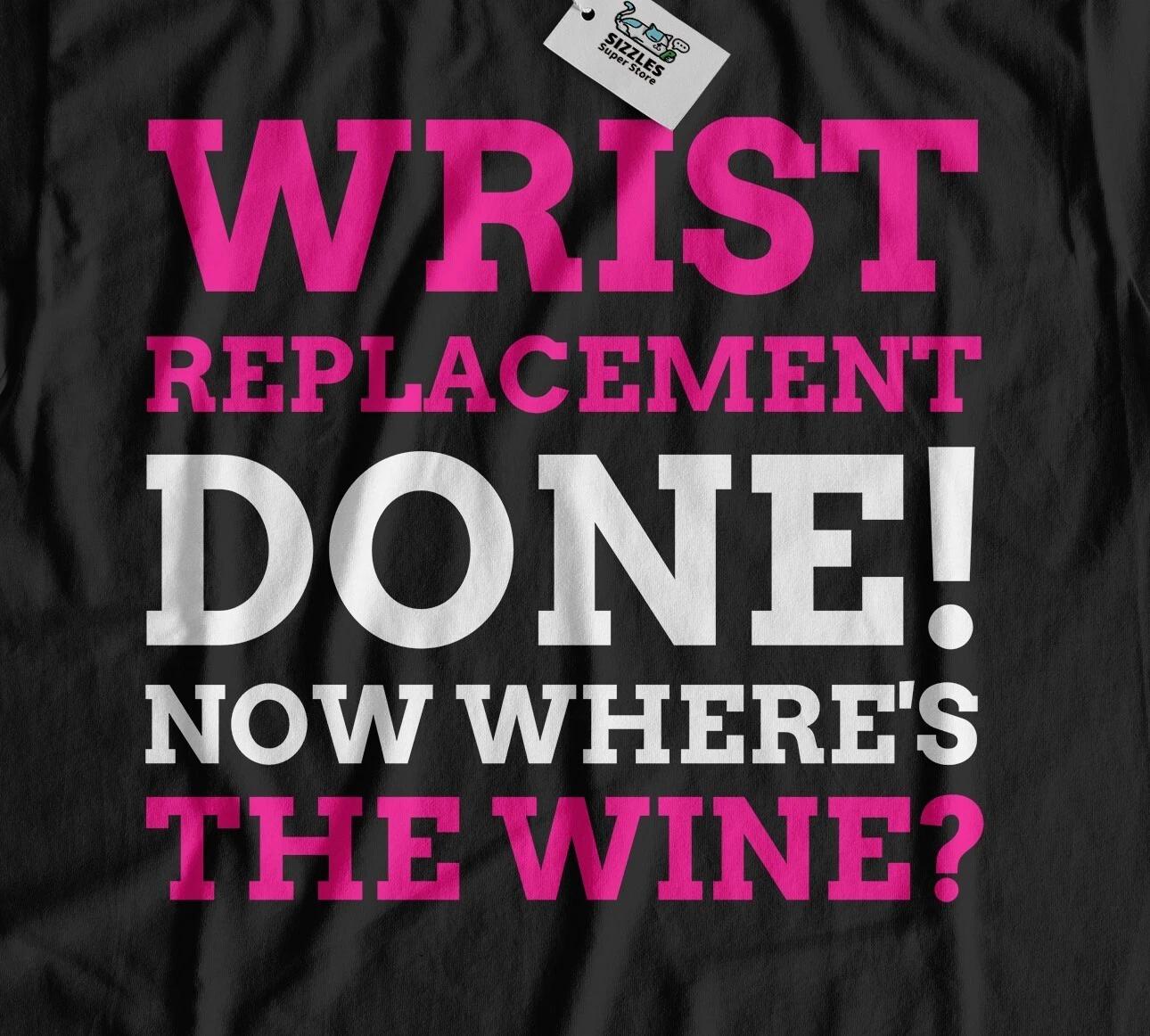 Unisex Funny Wrist Replacement Surgery T-Shirt Arthroplasty Tee S