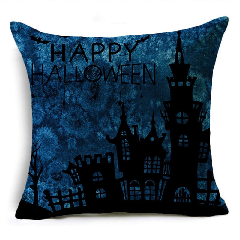 Halloween Pillow Cover Dark Moon Night Festive Atmosphere Sofa Decoration Waist Pillow Cushion Cover 40*40cm/45*45cm/50*50cm