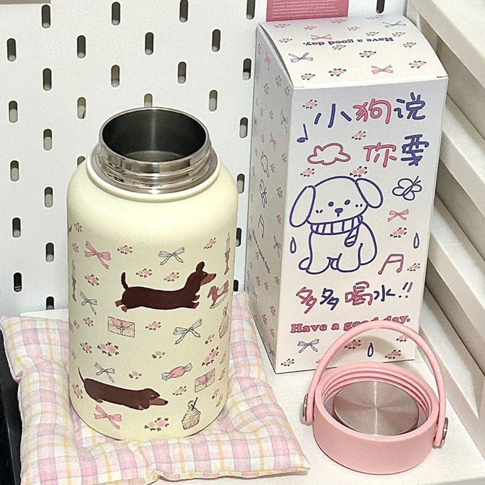 900ml Vakuový hrnek Kreslený pes Čajový hrnek Nový Izolovaný hrnek Narozeninový dárek