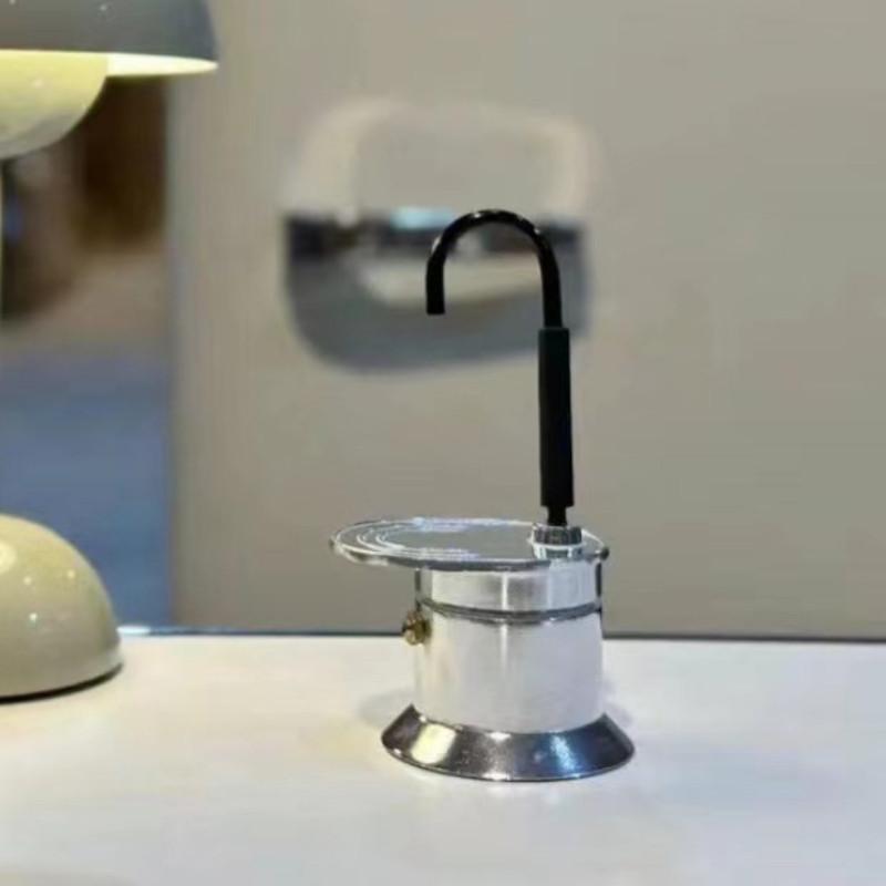 50ml Household MINI Single Cup Coffee Pot Small Portable Italian Espresso Utensil Set Aluminum Alloy Single Tube Mocha Pot