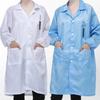 Anti-static Dust-free Protective Work Coat In Blue/White for Electronics and Food Factories - Unisex