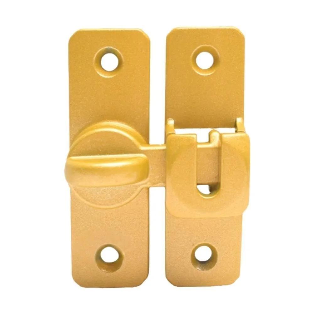 Aluminum Alloy Anti-theft Door Buckles Hardware Durable Door Latch Anti-theft 90 Degree Door Lock Buckle Cabinet