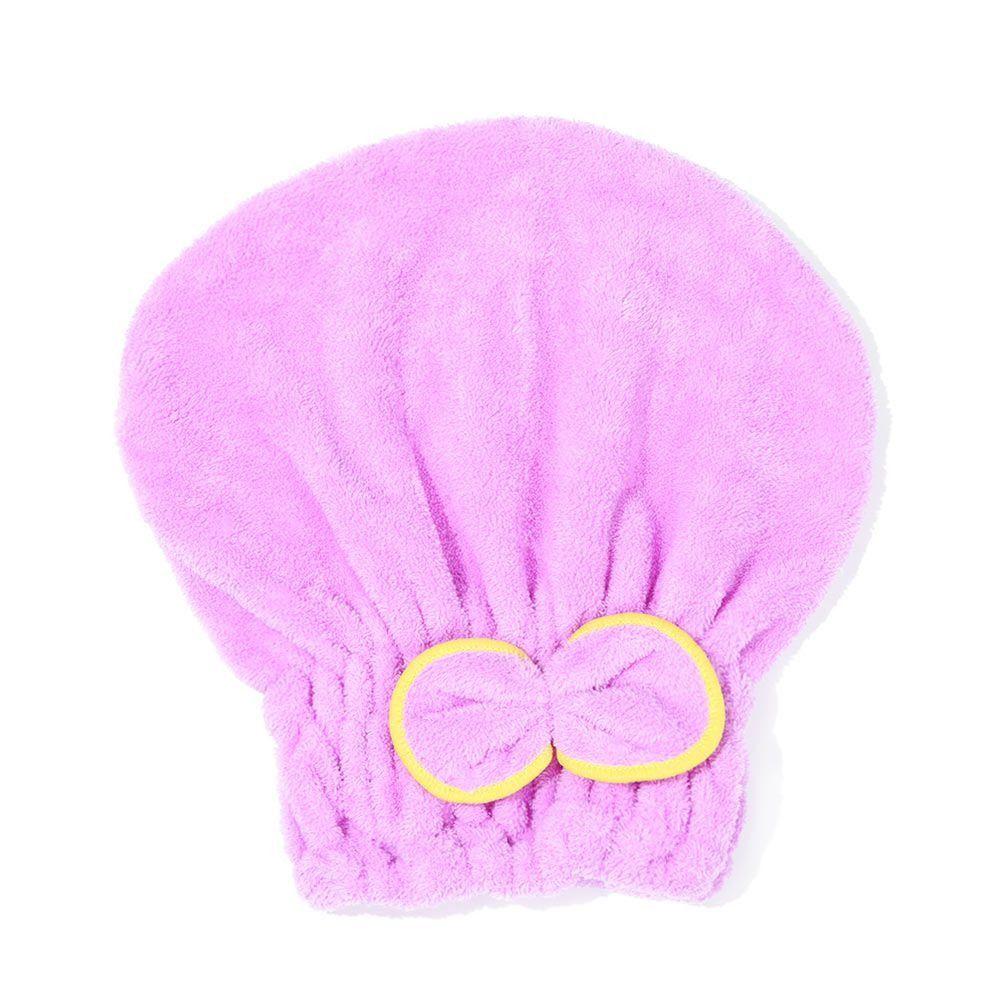 

Coral Velvet Hair Drying Wrap Towel Quick Drying Wrap Head Towel Cap Bath Hat Bathroom Accessories фіолетовий