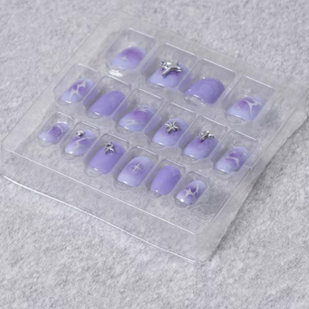 Square Nail Tips - 25SS TITApress Purple