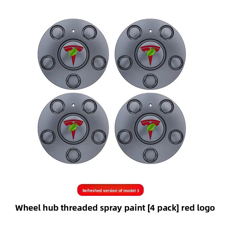 Car Sticker 4pcs For Tesla Model 3 Highland 2025 Wheel Hub Cover Protective Cover 18 Inch Wheel Hub Center Protective Cover Car