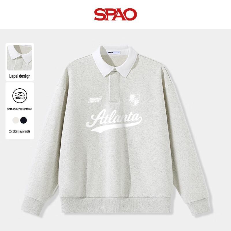 

SPAO Men s Heavyweight Japanese Style Pullover Sweatshirt L