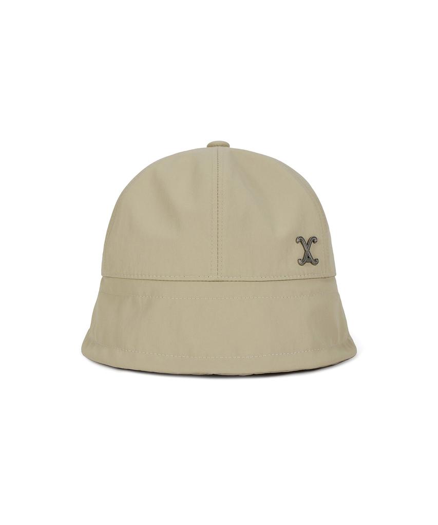 Bajal Va Curved Studded Nylon Bonnet Hat Beige