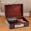 FTVOGUE Vintage Wooden Storage Box Small Size Book Jewelry Storing Storage Organizer Treasure Chest Home Decor(#3: Stamp)