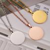 10pcs Stainless Steel chain round Tag Necklaces Blank Mirror Polished for Engraving Statement Jewelry Making Metal Circle