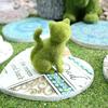 Flocked Animal Statue European Style Handcrafted Resin Simulation Moss Flocked Figurine for Garden