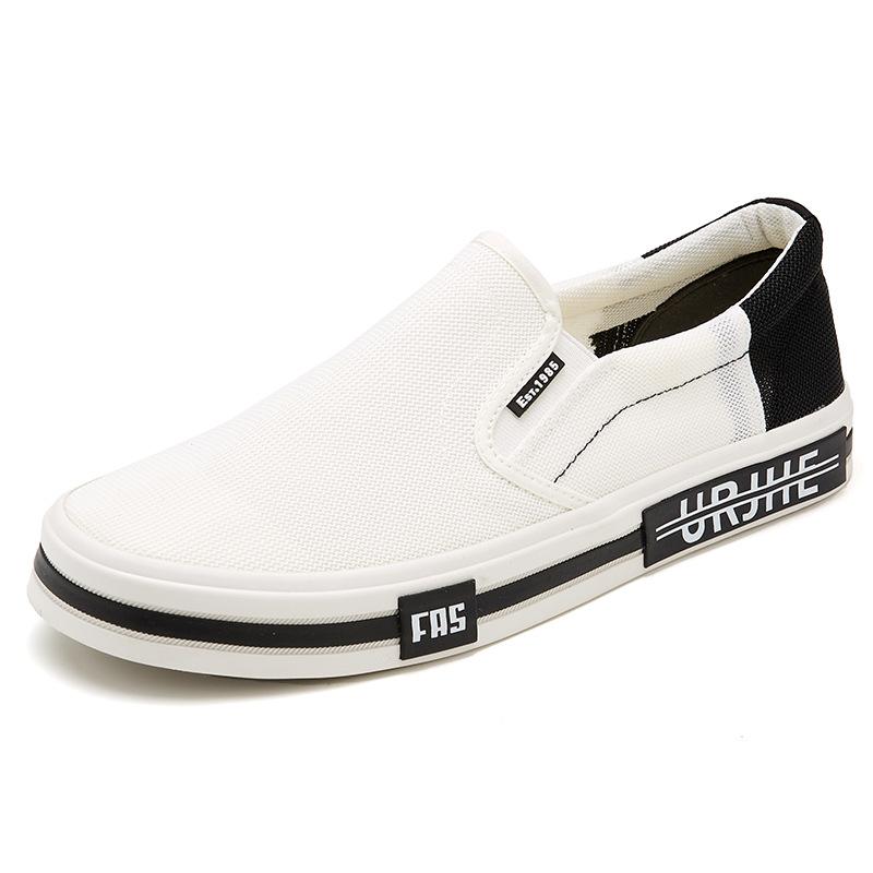 New Summer Men's Shoes Niche Trend Korean Style Design Low Top Flat Bottom Casual Shoes