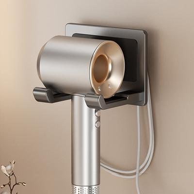 Portasciugacapelli in Alluminio Montaggio a Parete Organizzatore Portaoggetti per Bagno per Asciugacapelli Dyson Supporto Culla Portaoggetti Scaffali