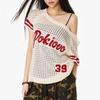 American Style Sheer Knit Off-shoulder Sun Protection Top