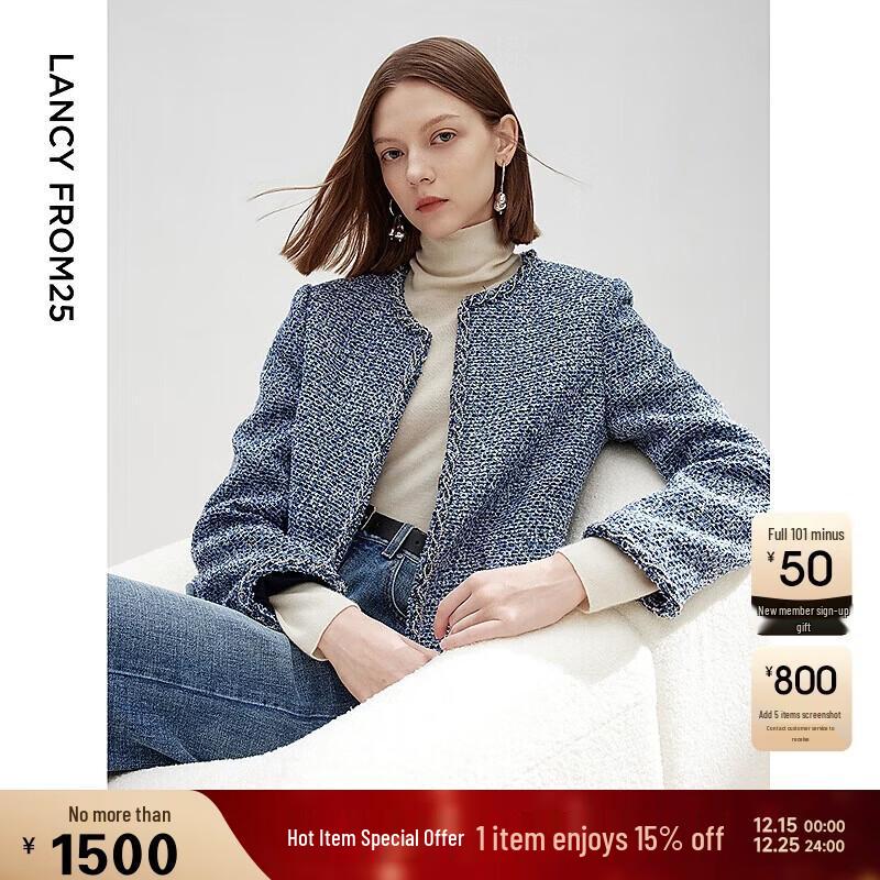 

LANCY Retro Tweed Short Jacket XL