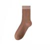 Female Autumn and Winter Thick Warm Hemp Stripe Horizontal Bar Sweat Absorption Breathable In The Tube Socks