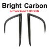 Per Tesla Model Y Juniper 2025 2025 Lampada Fendinebbia Anteriore Spoiler a Lama di Vento ABS Aspetto Carbonio Rivestimento Lama Copertura Protettiva Sopracciglio Luce