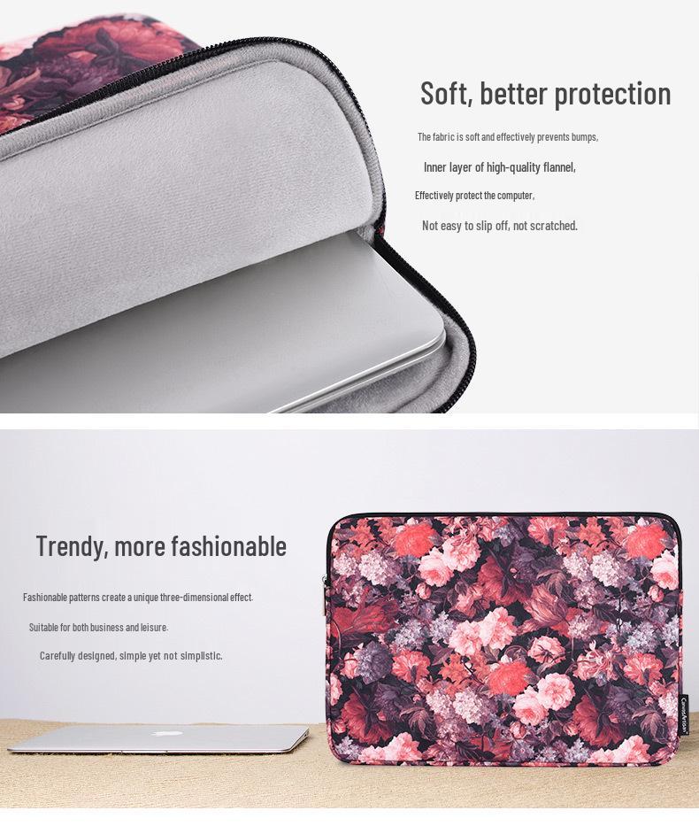 17-tommers digitaltrykt laptop-sleeve