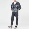 Men's Winter Sports Casual Fitness Suit With Dots Hoodie Sweatshirt And Pants