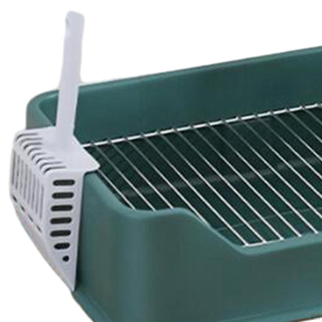 Dog Litter Pan Cage Pee Tray Bunny Bedpan with Scoop Potty for Ferrets