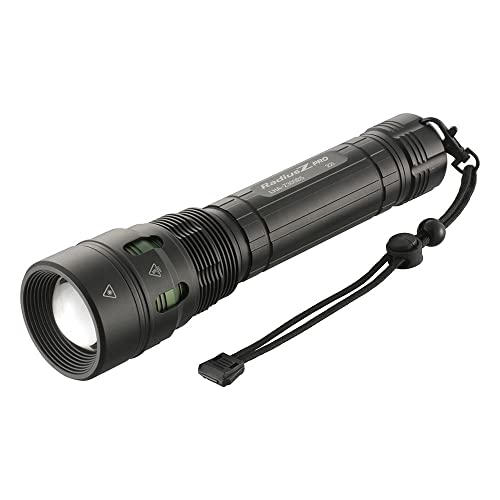 

OHM ELECTRIC Radius Z Pro LED Flashlight, 3000 Lumens, Zoomable, Dimmable, Flashing, Requires 9 AA Batteries, Black, LHA-Z300B5 (Product Code: 08-1506