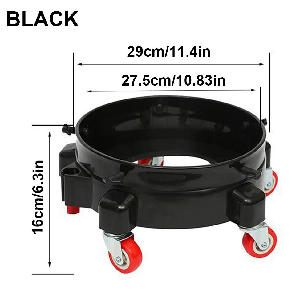 

Bucket Dolly with Wheels, Rolling Bucket Dolly with 360° Swivel Bucket Roller Removable Truck with Wheels Storage Tray Heavy Dut