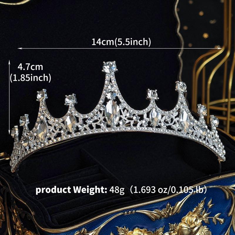 

Birthday crown headband hair accessory - premium rhinestone fashion queen tiara серебряный