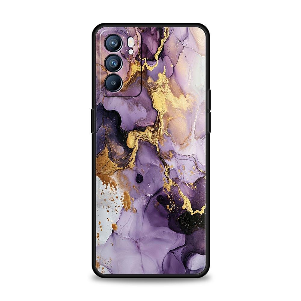 Phone Case For Oppo Find X6 Pro X5 A54 A53 A52 A9 A15 A95 A17 A16 A76 A74 A57 A31 Reno8 Reno7 Reno6 Pro 5G Cover Marble