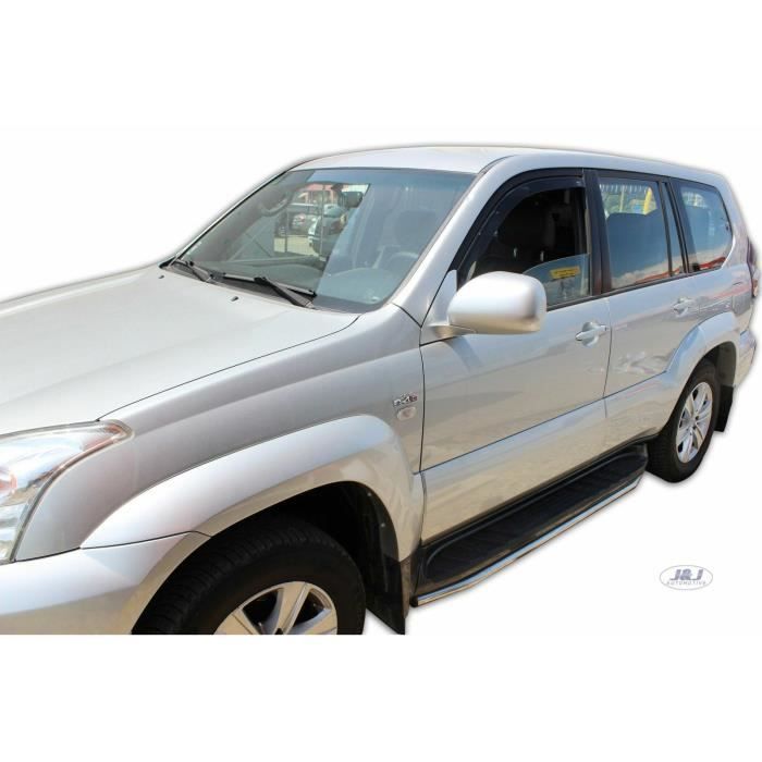 Déflecteurs d'air - J&J AUTOMOTIVE - Toyota Land Cruiser J120 - Fumé - Installation facile - Acrylique renforcé