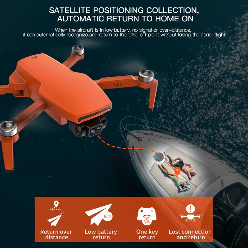 SG108 GPS Drone with 5G Wifi Quadcopter 2-Axis Gimbal 4K Dual HD Camera Brushless Optical Flow 360° Surround Shooting with Intelligent Tracking Drone