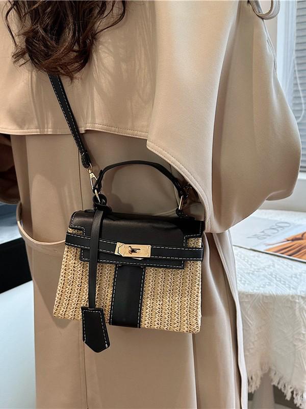 2025 Kelly Bag: Trendy Women's Straw Woven Crossbody for Seaside Vacations and Beach Outings