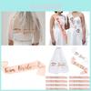 Bride Tribe Wedding Veil And Sash Pack With Semi Handmade Craft For Party Celebrations