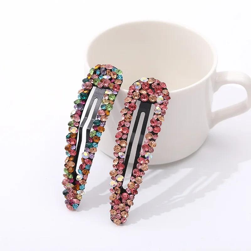 

Mixed Color Full Diamond BB Hairpin Bangs Side Clip