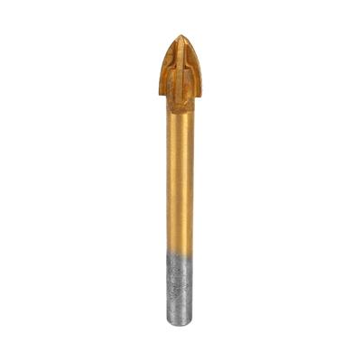 10mm Hartmetall Glasbohrer Set Titanbeschichtet W 4 Schneiden Kreuz Speerspitze Werkzeuge
