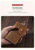 Retro Crazy Horse Leather Key Holder - Men's Genuine Leather Waist Pouch, Access Card Key Cover, Home Key Storage Bag.