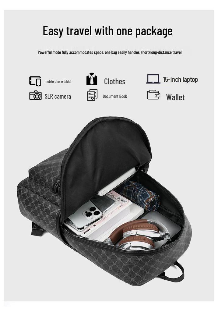 Rucsac Retro Pled Trendy European & American 2025 - Geantă de Călătorie Casual Fashion