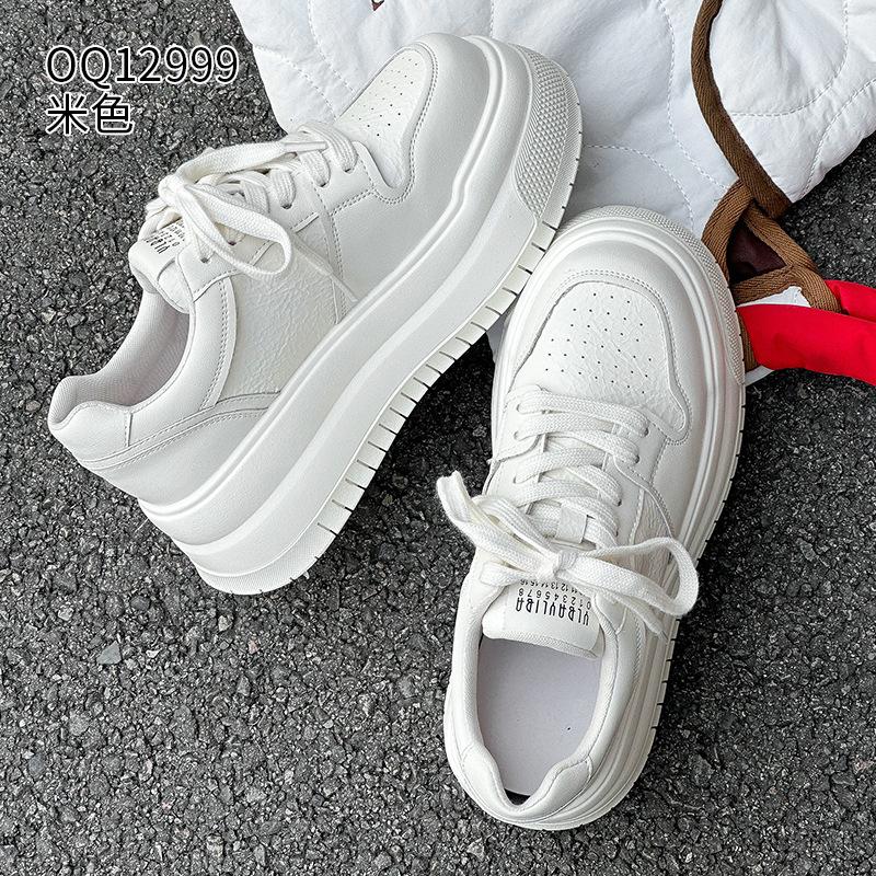 

Thick-soled spring and autumn new retro polished small leather casual sports board shoes tide 34