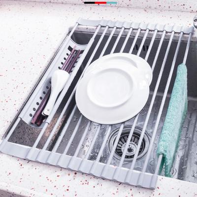 Roll-up Dish Drainer for Cups, Utensils, Fruit, Vegetables