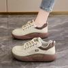 2025 Autumn Women’s Chunky White Sneakers - Korean Style Height-Boost Casual Skate Shoes