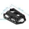 Motorcycle Foot Pegs Footpegs Footrests Foot Pedals Rests Wide Footrest CNC Aluminum Alloy Pedals Fit FordL650 DL1000 VSTROM (black)