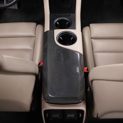 Real Carbon Fiber For Porsche Taycan 2019-2026 Car Center Console Armrest Box Protective Cover Decorative Interior Accessories
