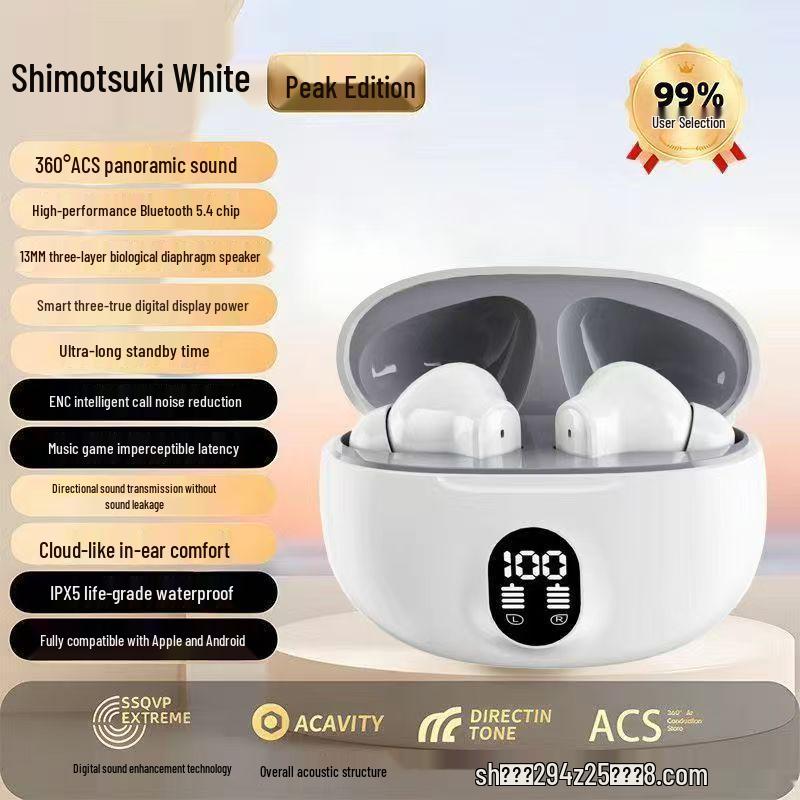 Popular TWS Bluetooth Wireless Sports Earbuds with Noise-Cancellation and Long Battery Life