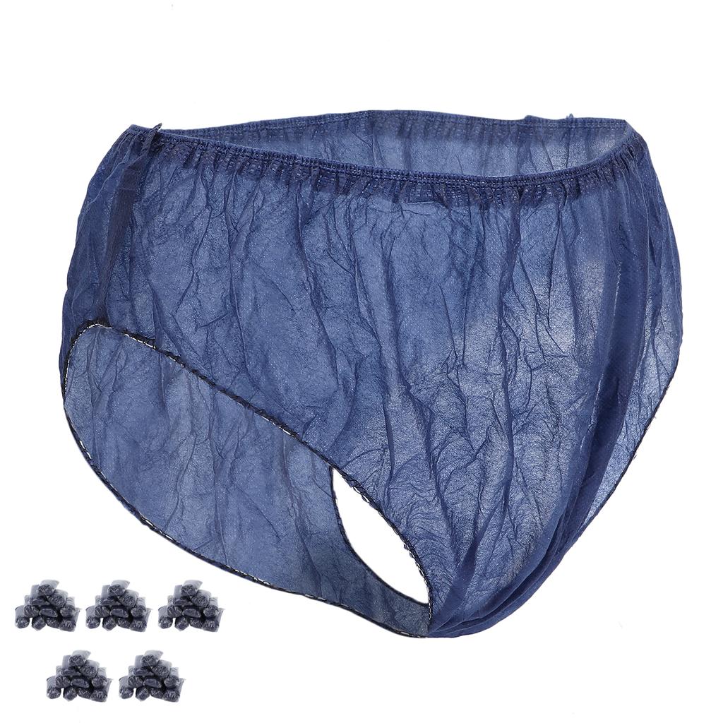 50pcs Women s Disposable Panties Non Woven Fabric Breathable Soft Underwear for SPA Sauna Blue