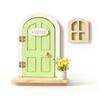 Simulation Balcony Wooden Fairy Elf Door Set Room Wall Decor Kids Toys Fairy Door  Home Decor